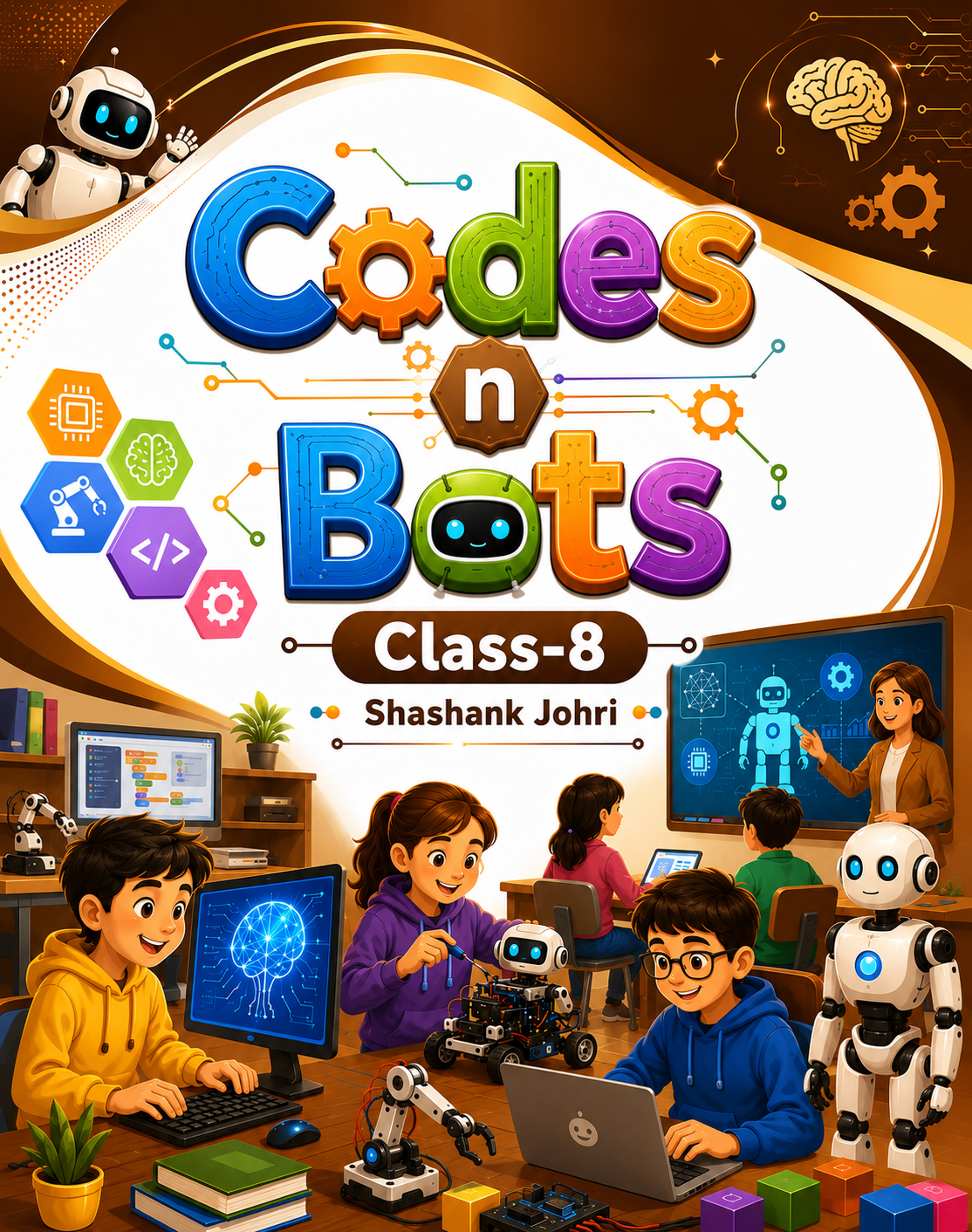 Codes n Bots Class 8 learning artwork